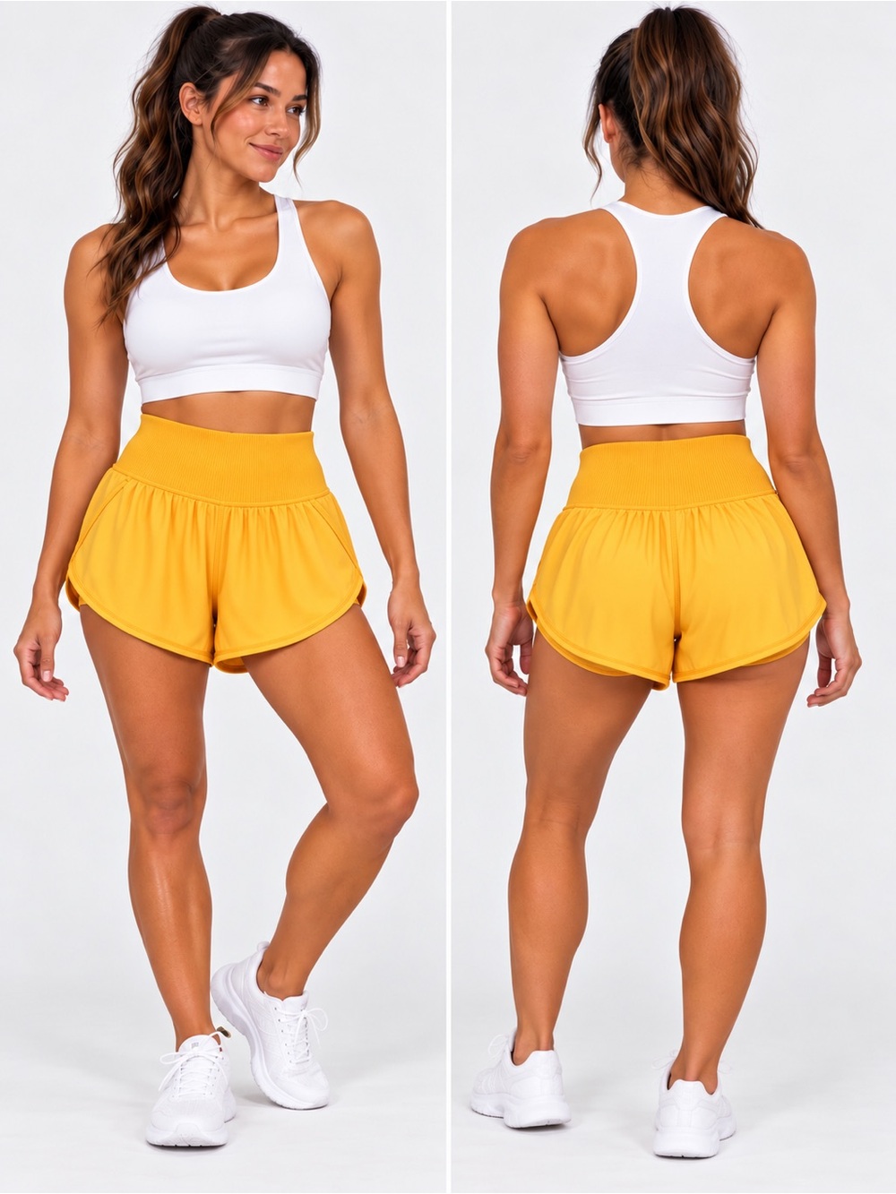 Free People FP Movement Yellow High Rise Running Shorts XS